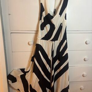 Tracy Reese Black and Cream Maxi Dress